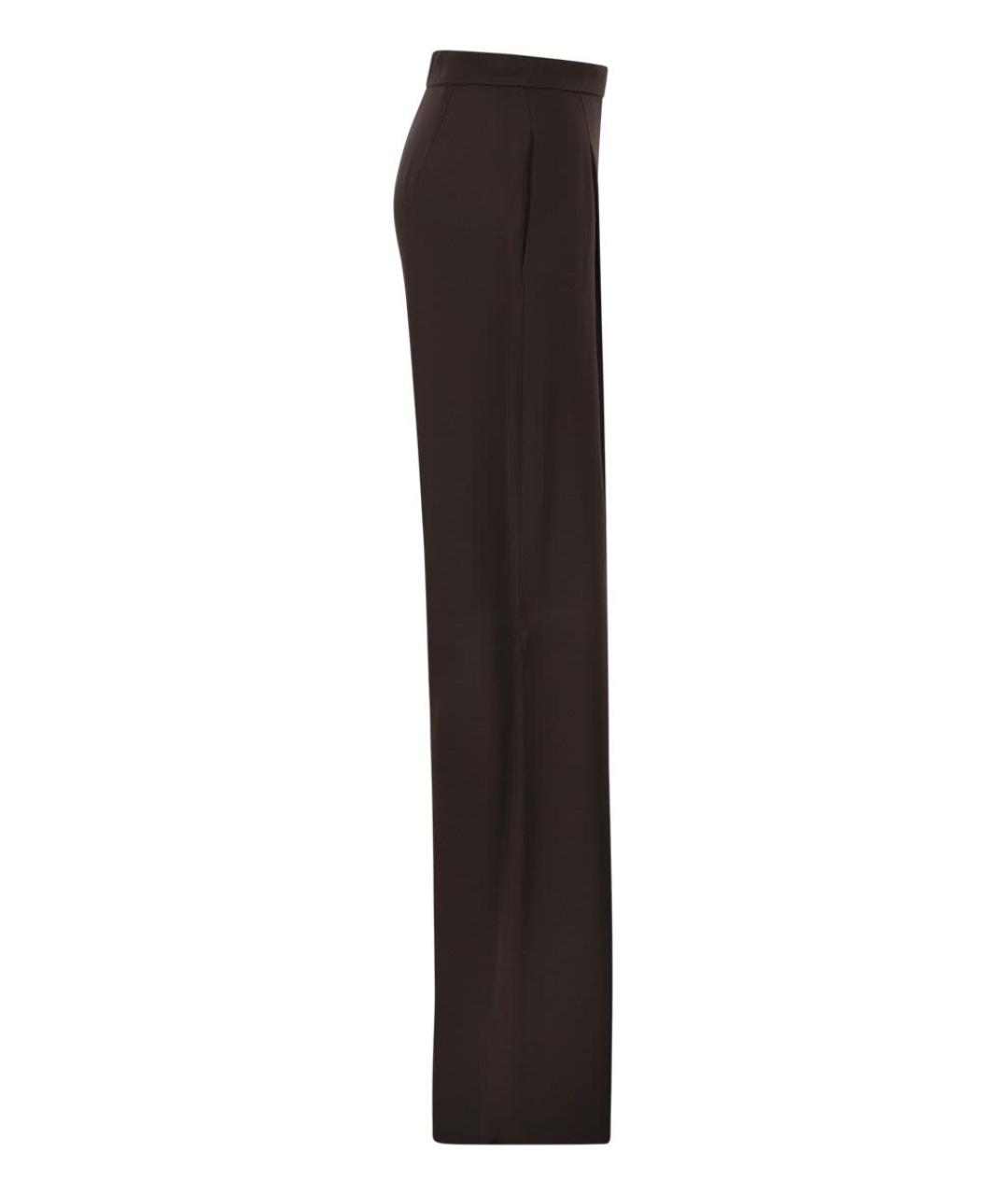 MAX MARA Коричневые ацетатные прямые брюки, фото 3