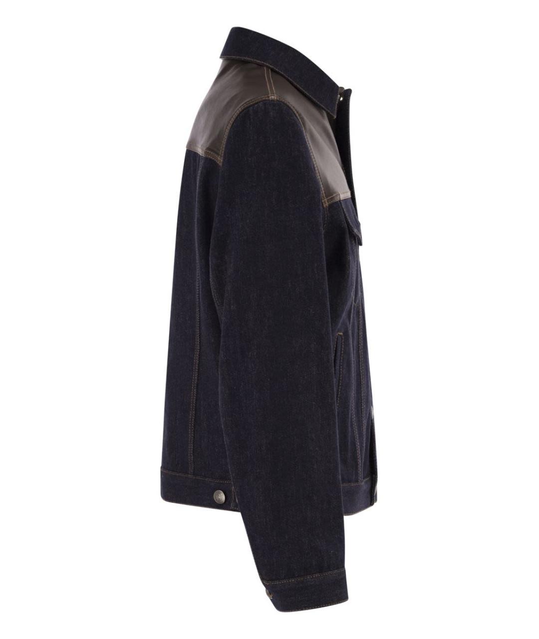 BRUNELLO CUCINELLI Синяя хлопковая куртка, фото 3