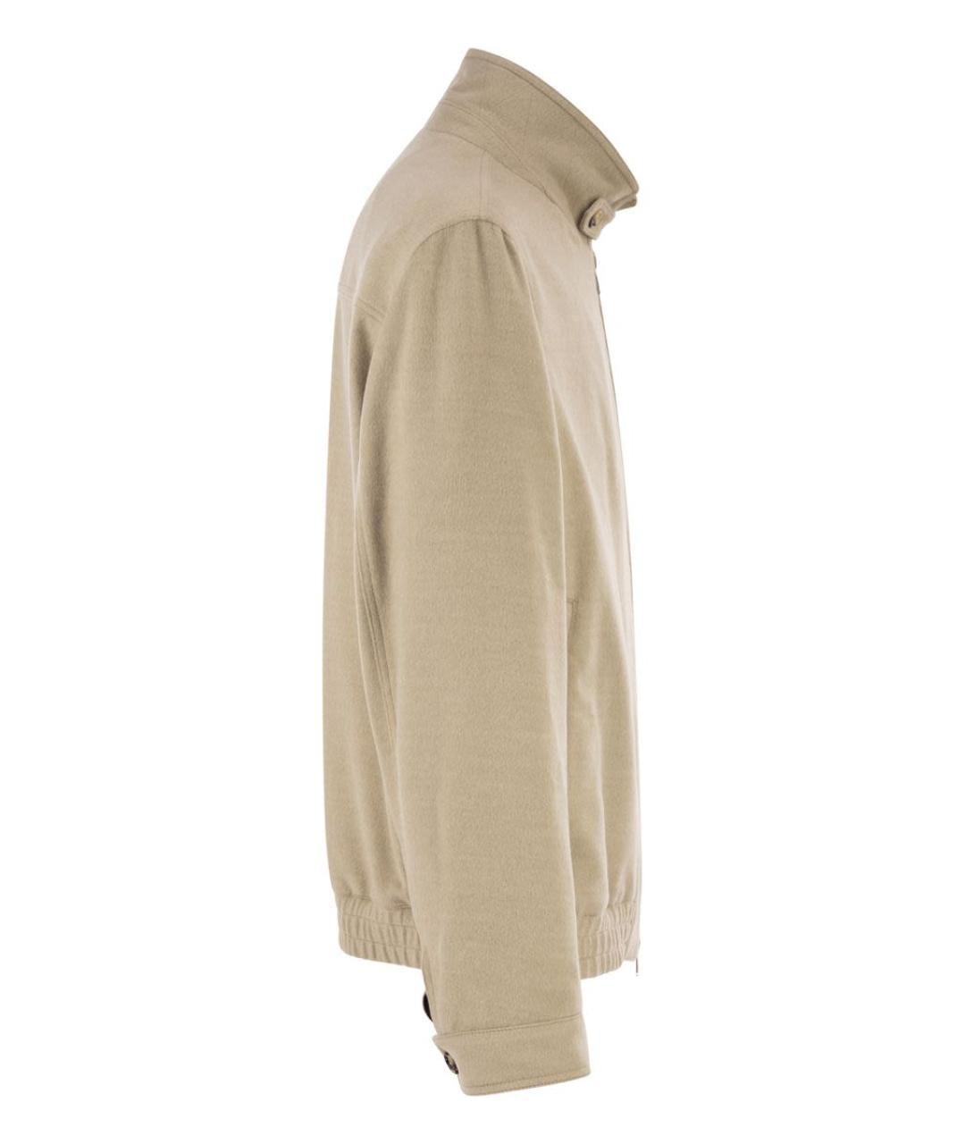 BRUNELLO CUCINELLI Бежевая шерстяная куртка, фото 3