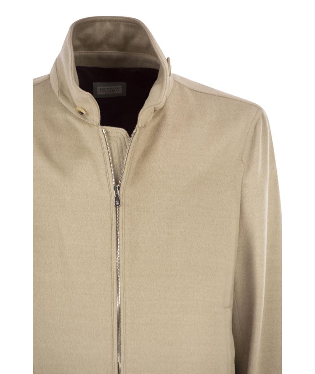 BRUNELLO CUCINELLI Бежевая шерстяная куртка, фото 4