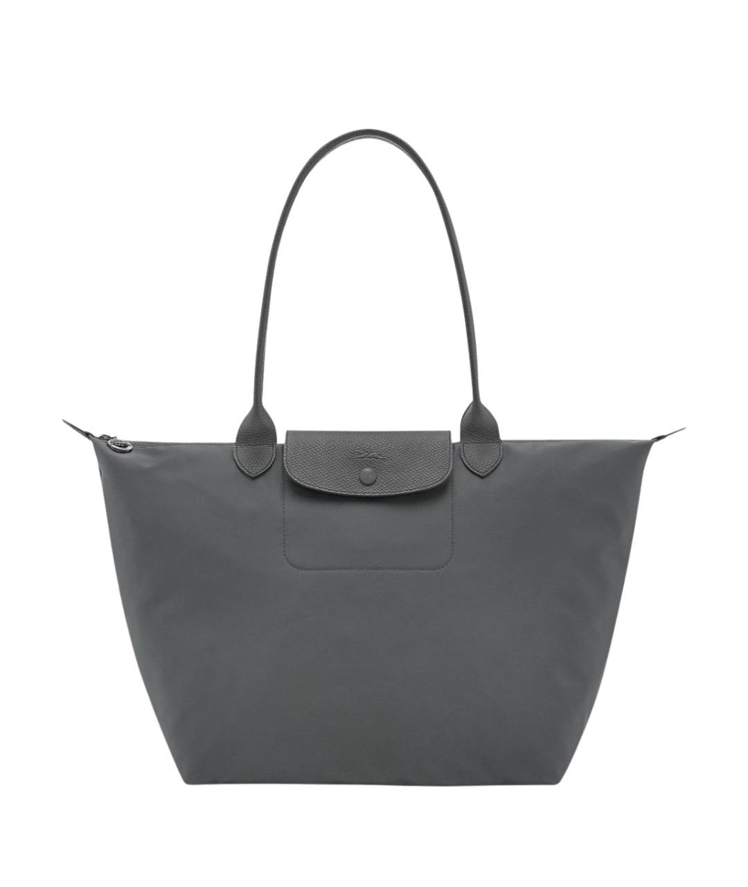 LONGCHAMP Серая тканевая сумка тоут, фото 1
