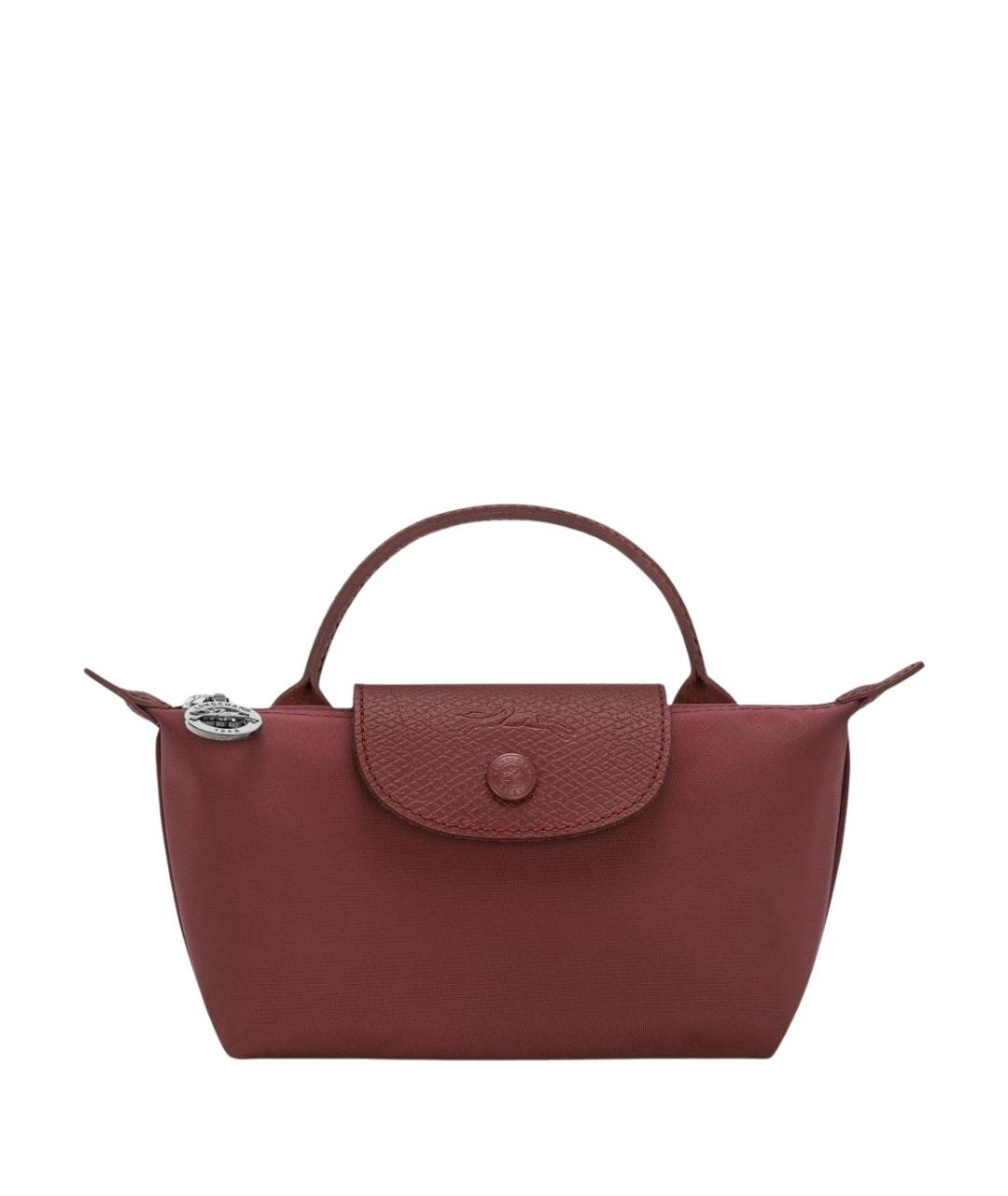 LONGCHAMP Бордовая тканевая сумка тоут, фото 1