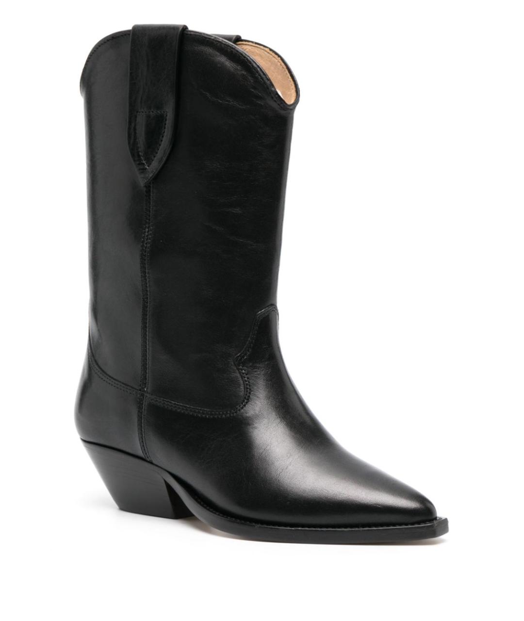 ISABEL MARANT Черные кожаные сапоги, фото 3