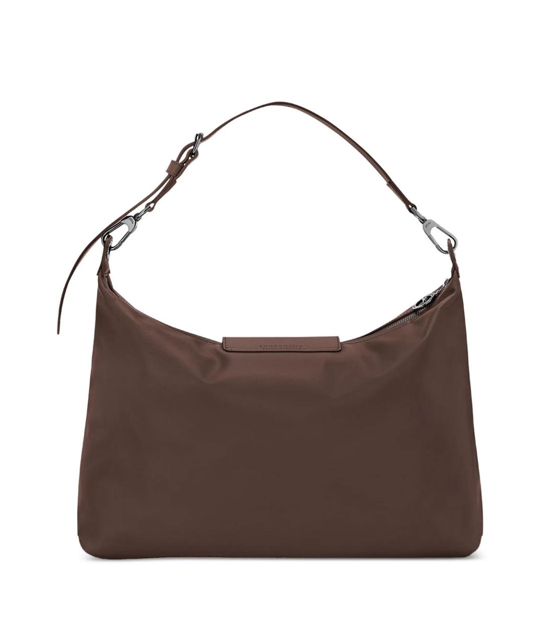 LONGCHAMP Коричневая кожаная сумка с короткими ручками, фото 4