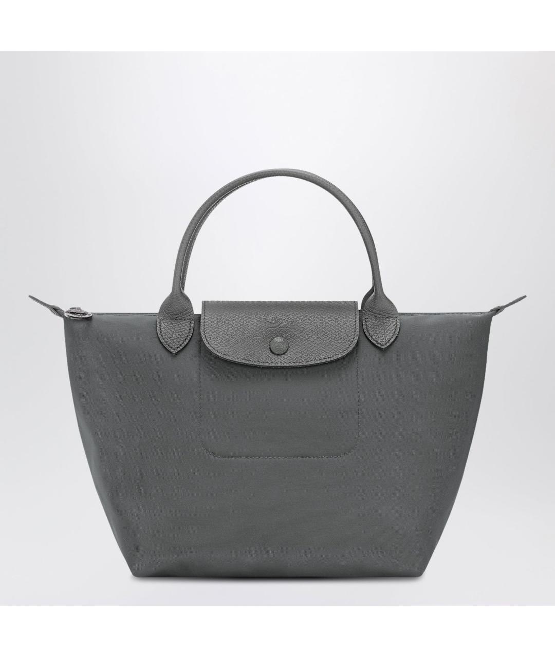 LONGCHAMP Серая тканевая сумка тоут, фото 3