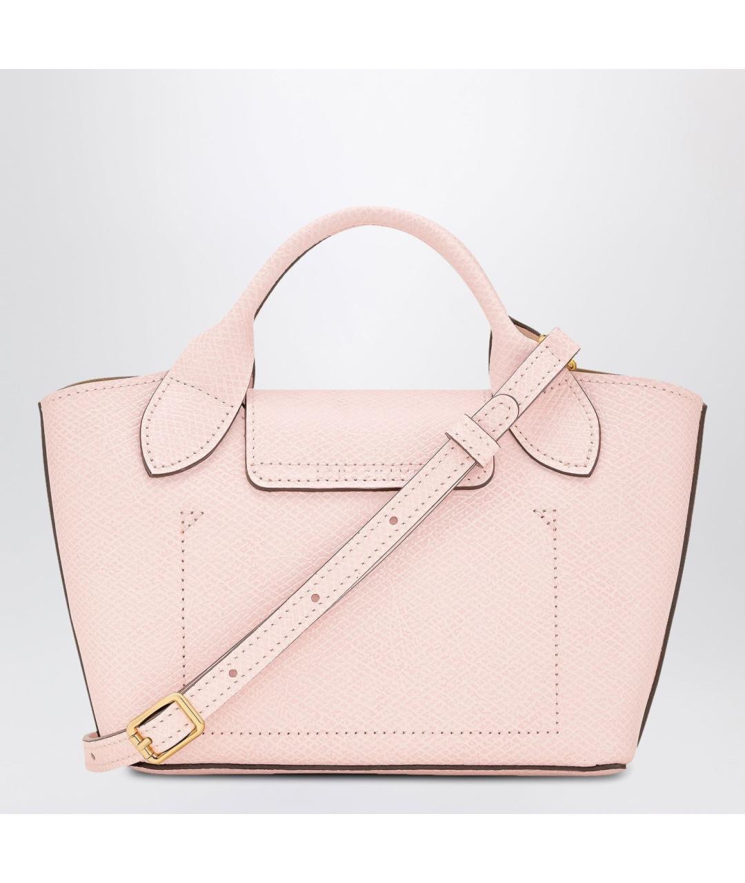 LONGCHAMP Розовая кожаная сумка через плечо, фото 2