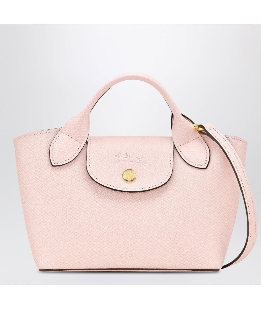 LONGCHAMP Розовая кожаная сумка через плечо, фото 3