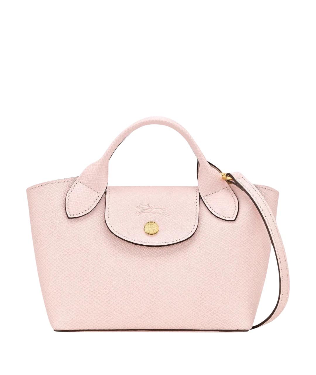 LONGCHAMP Розовая кожаная сумка через плечо, фото 1