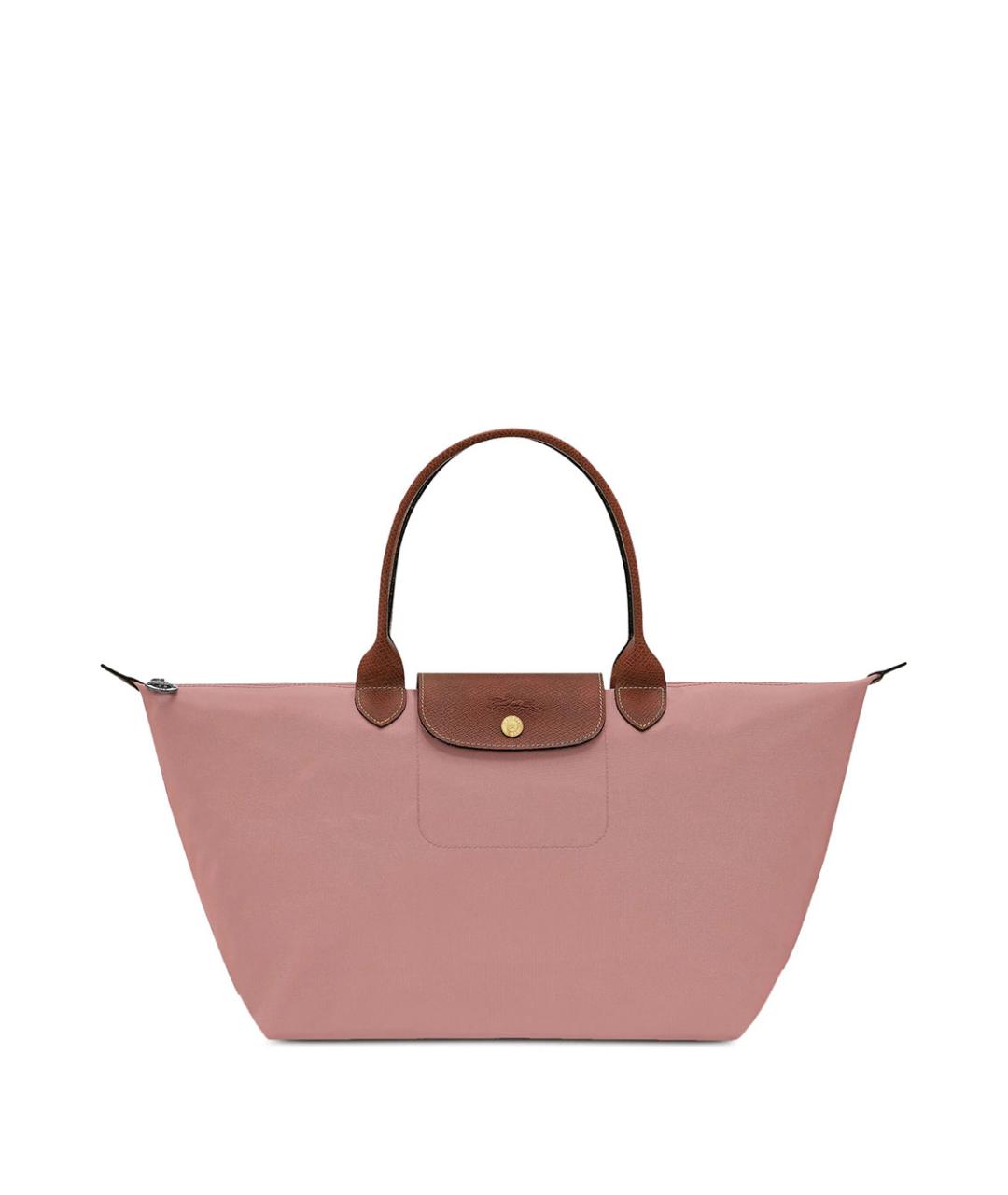 LONGCHAMP Розовая синтетическая сумка с короткими ручками, фото 1