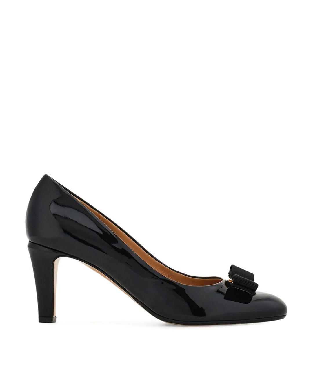 FERRAGAMO Черные кожаные туфли, фото 1