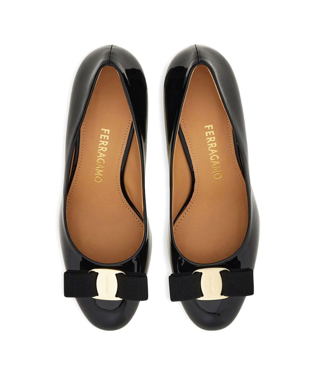 FERRAGAMO Черные кожаные туфли, фото 4