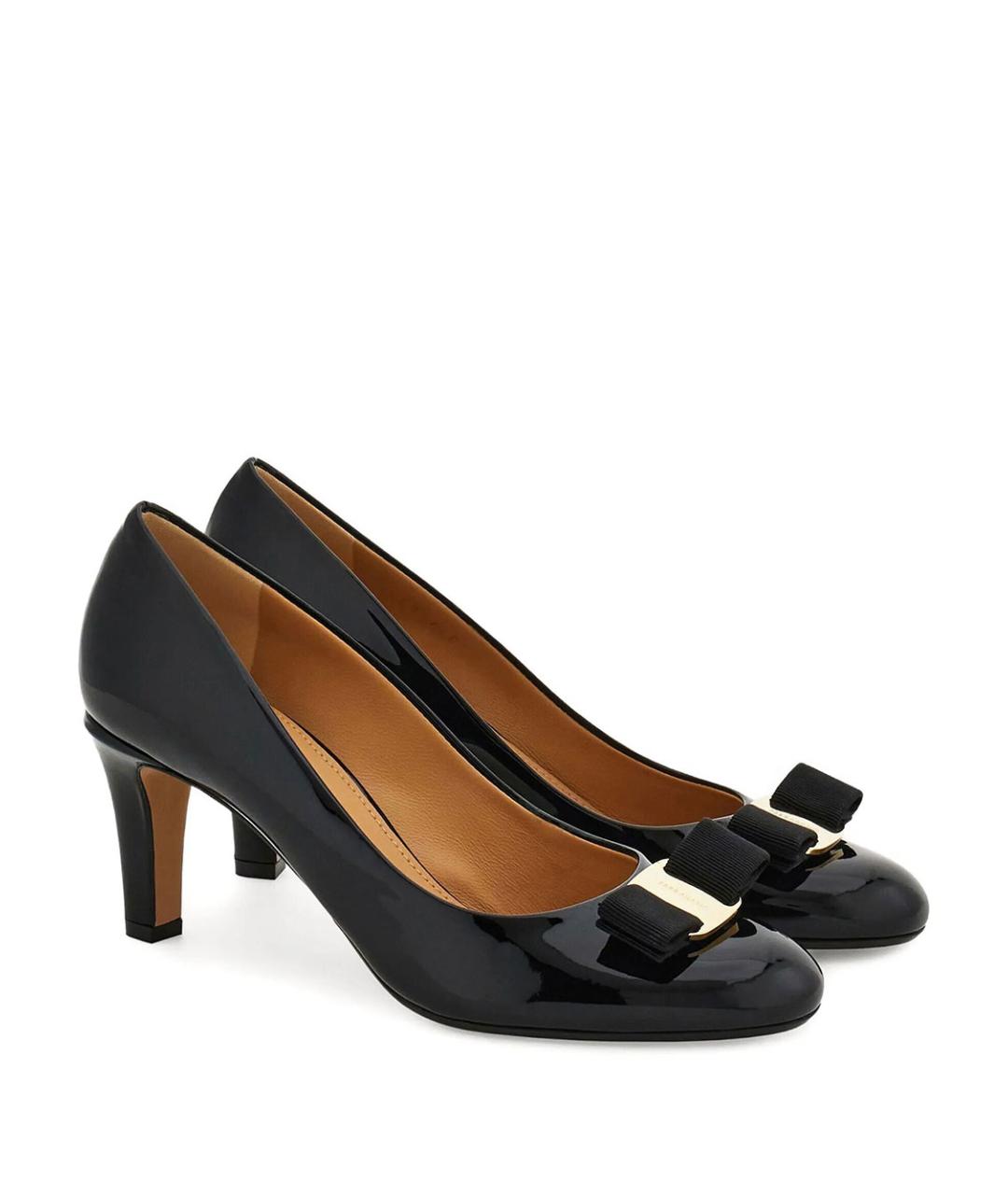 FERRAGAMO Черные кожаные туфли, фото 2