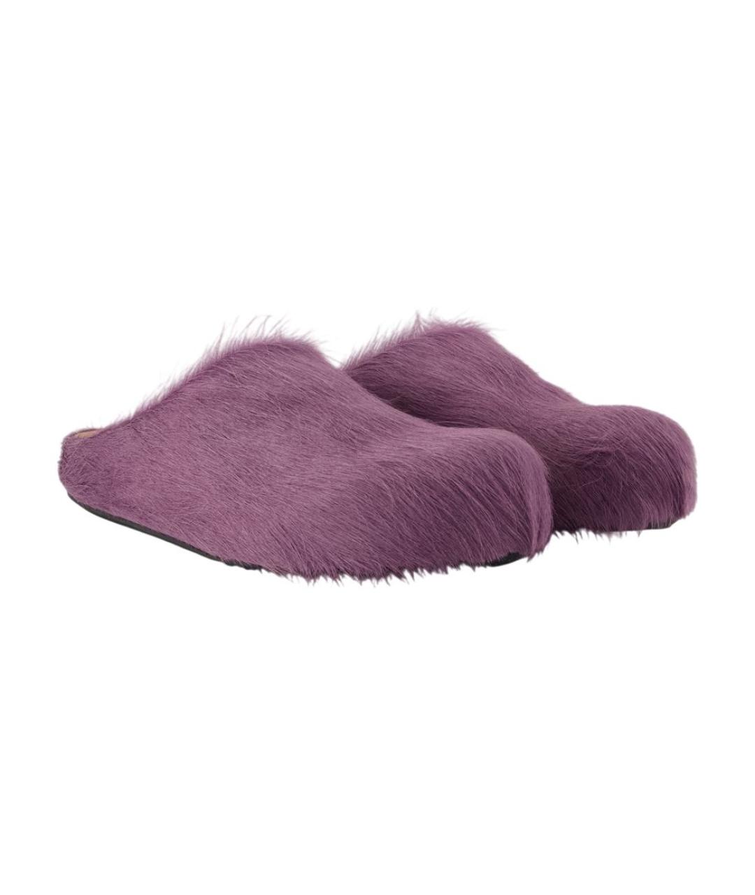 MARNI Фиолетовые кожаные мюли, фото 2