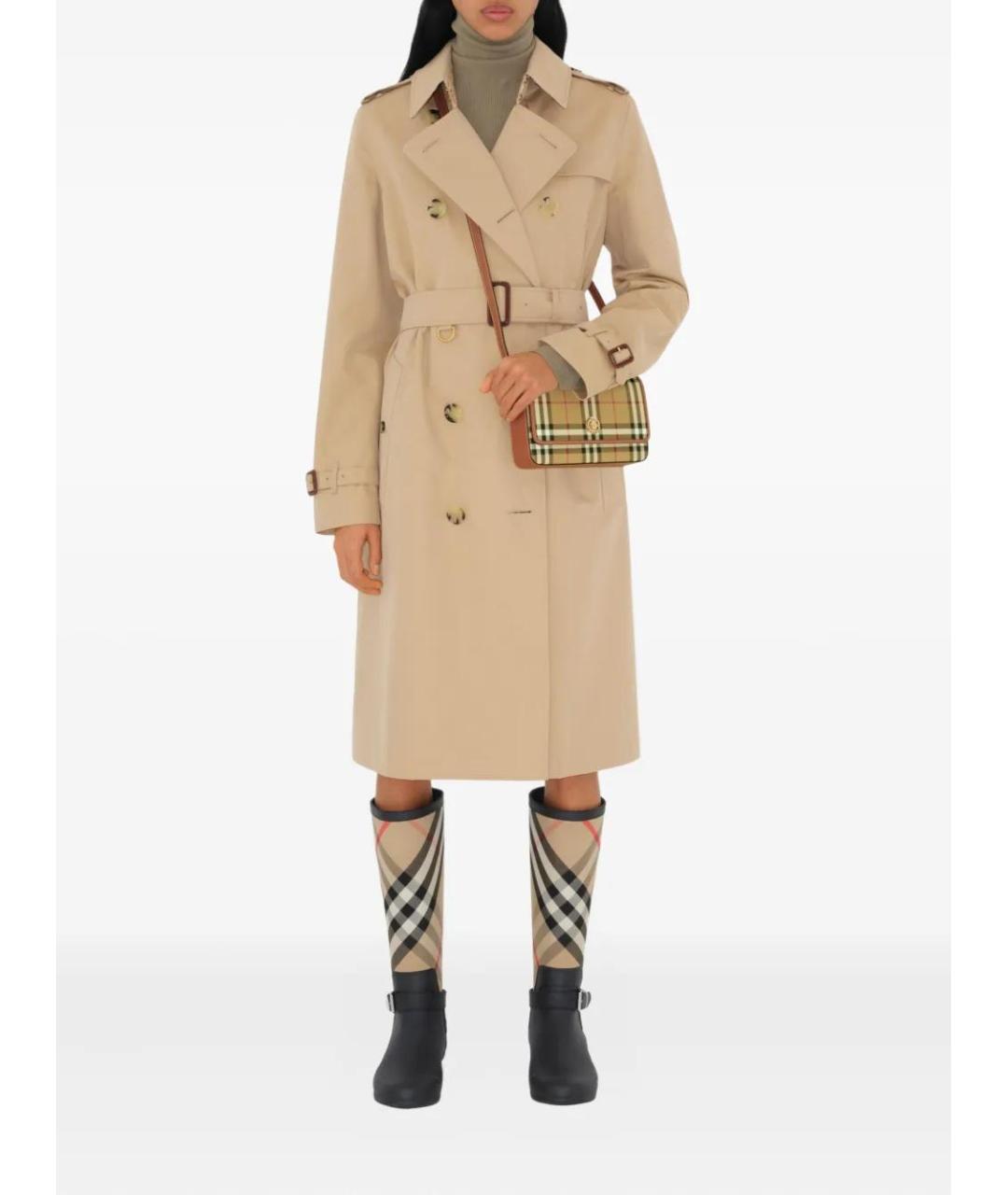 BURBERRY Бежевая сумка через плечо, фото 5