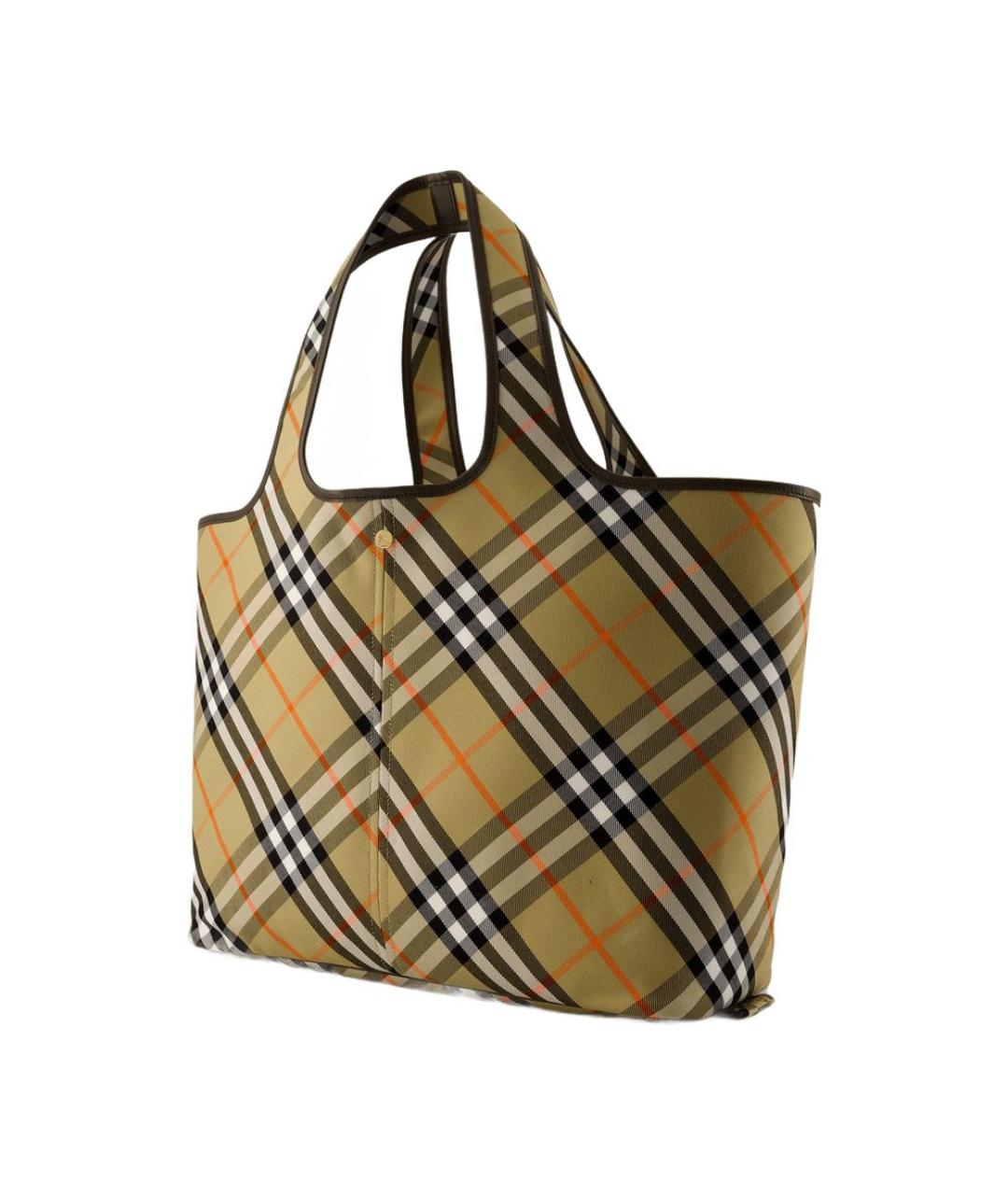 BURBERRY Бежевая хлопковая сумка тоут, фото 2