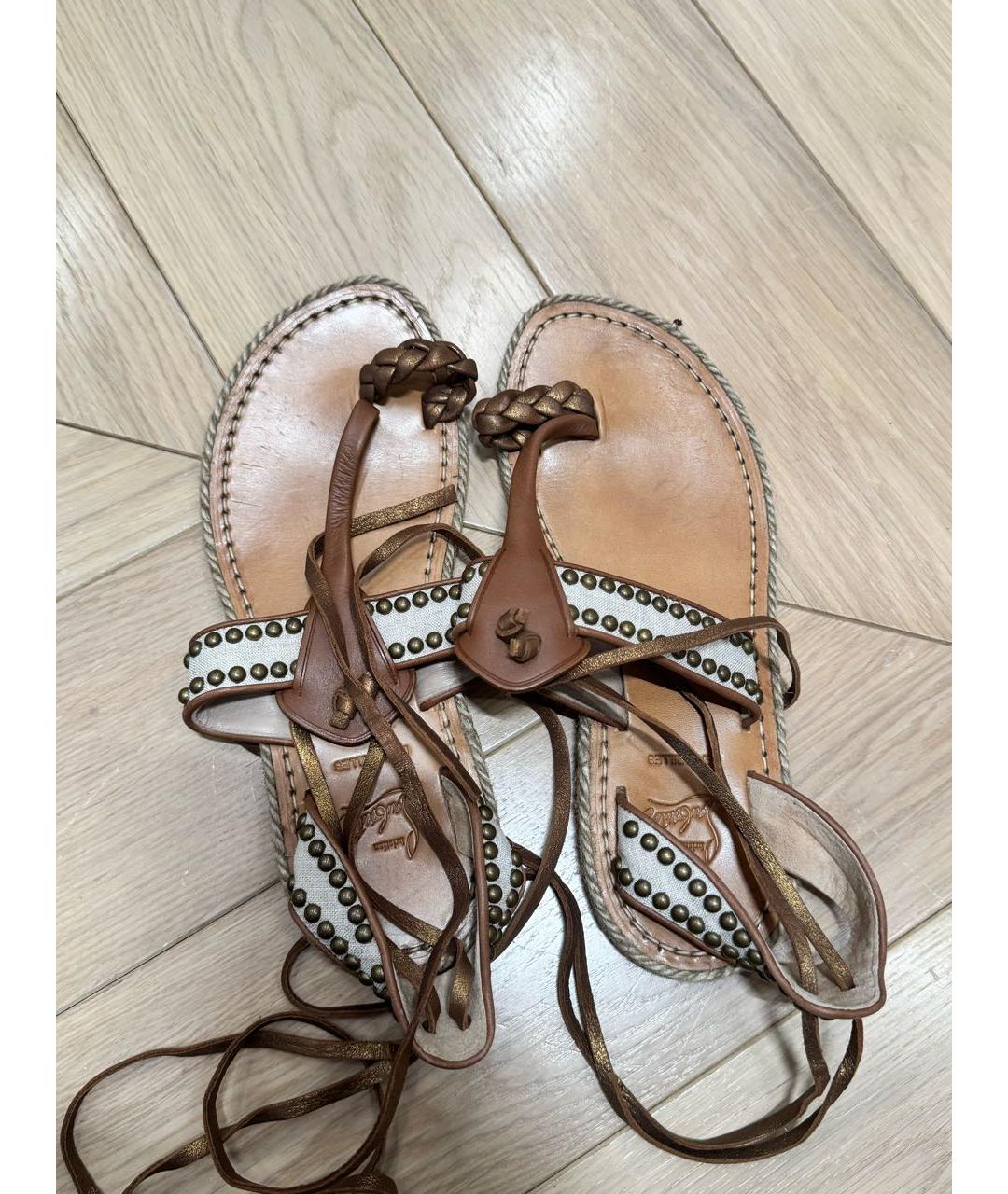 CHRISTIAN LOUBOUTIN Кожаные сандалии, фото 3
