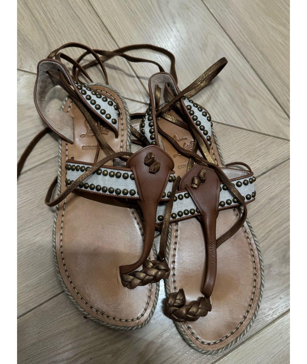 CHRISTIAN LOUBOUTIN Кожаные сандалии, фото 2