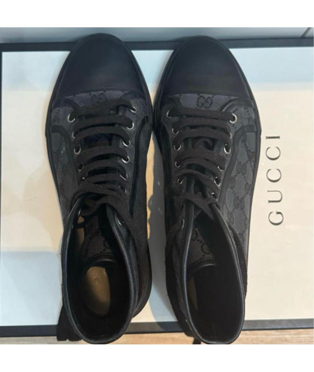 GUCCI Черные кеды, фото 2
