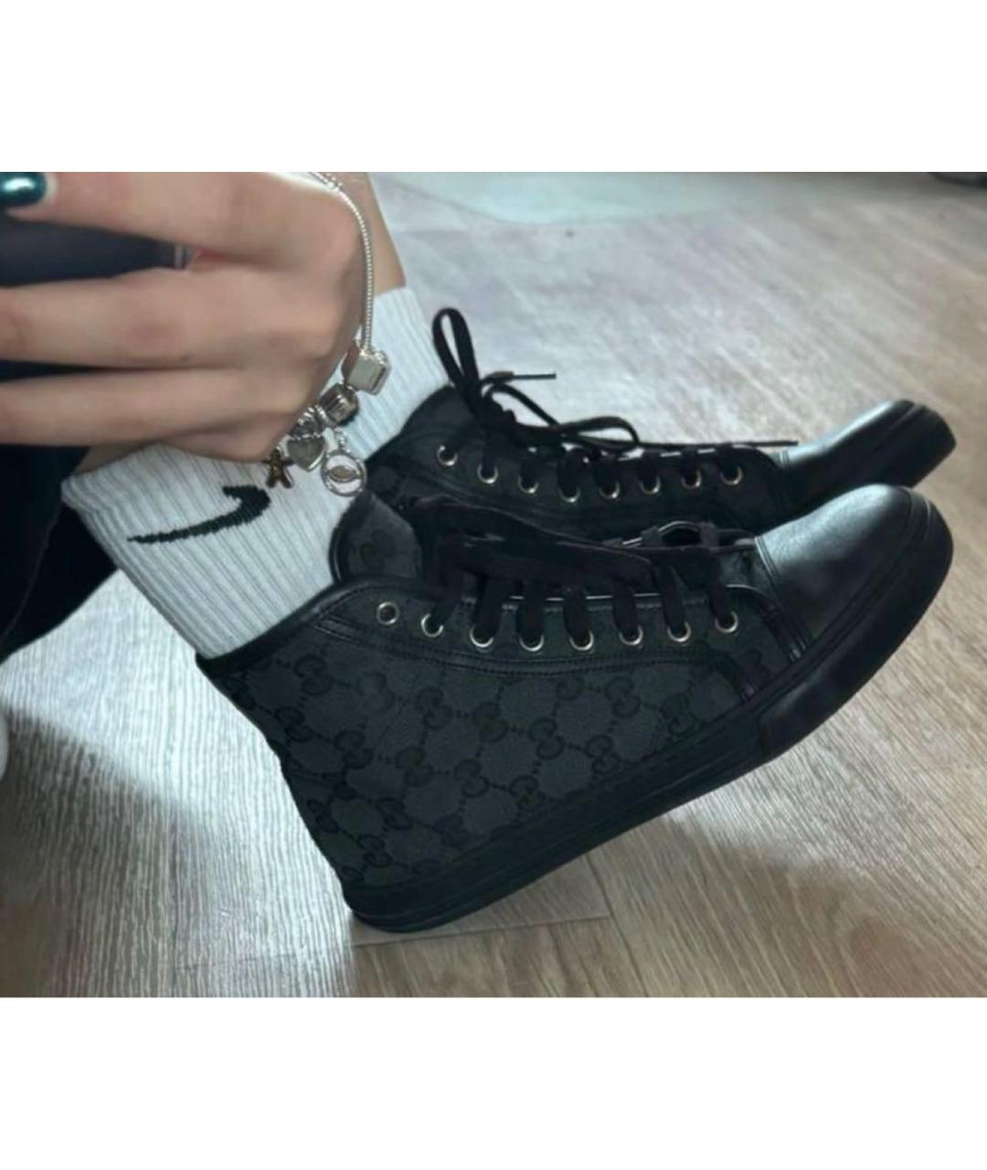 GUCCI Черные кеды, фото 8