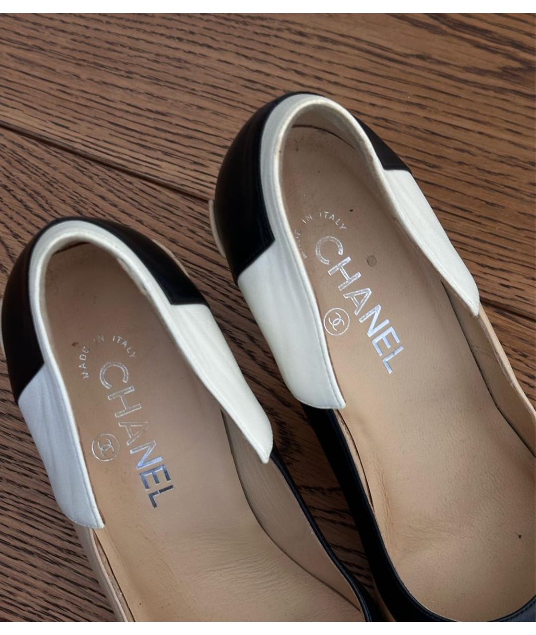 CHANEL Бежевые кожаные туфли, фото 6