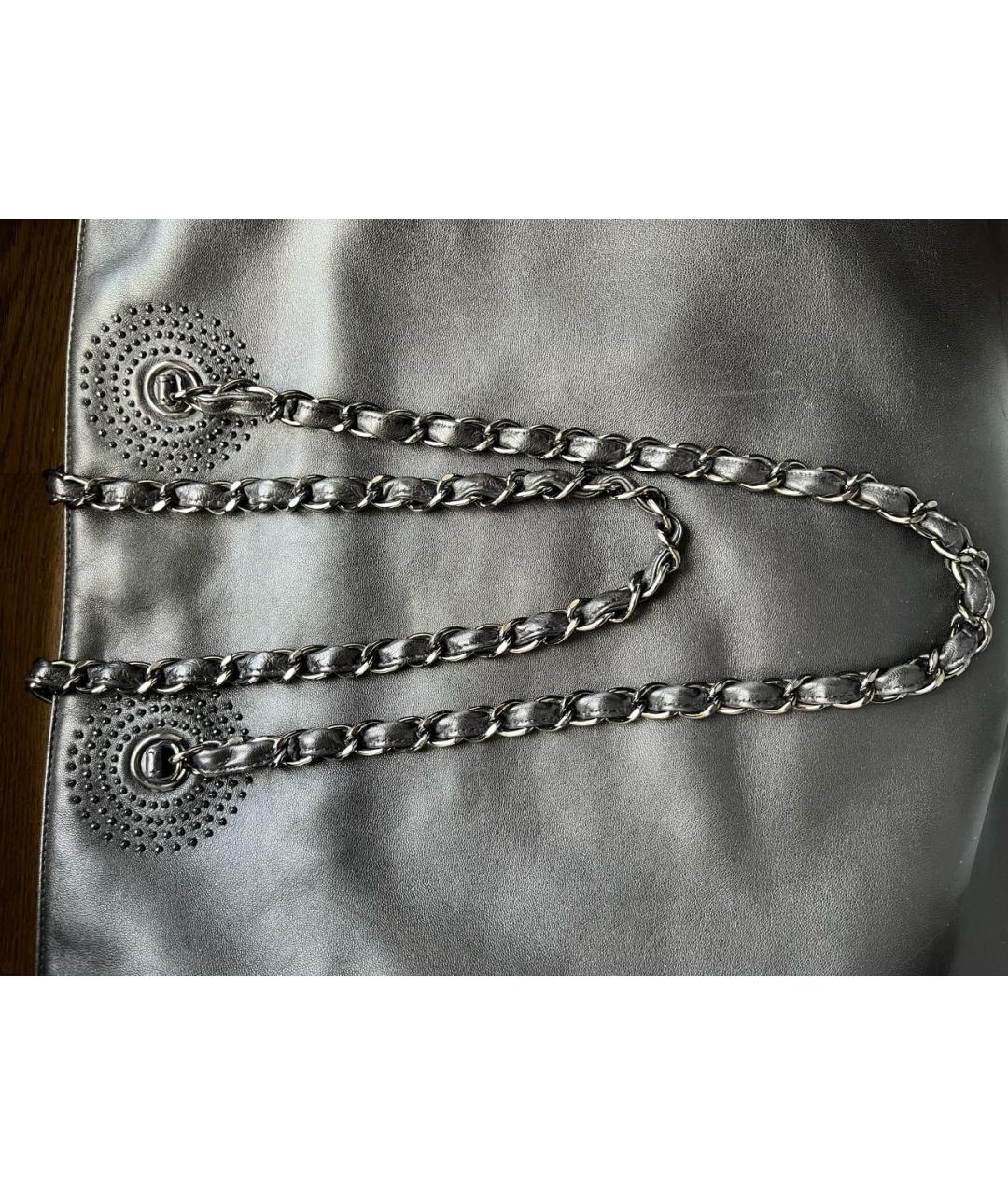 CHANEL Черная кожаная сумка через плечо, фото 4