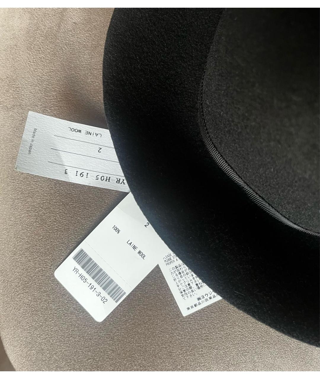 YOHJI YAMAMOTO Черная шерстяная шляпа, фото 8