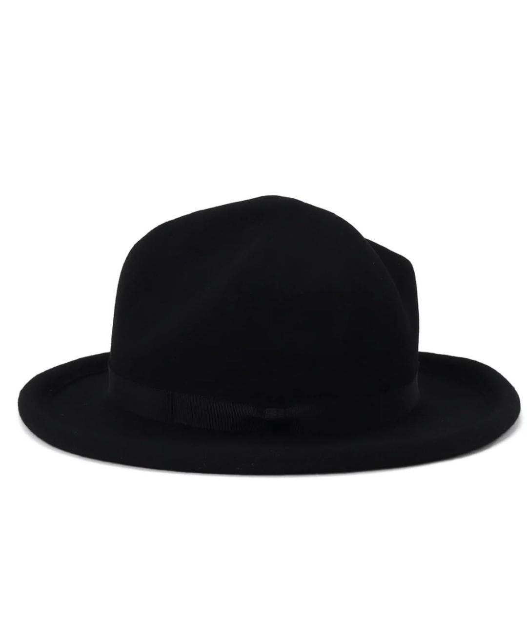 YOHJI YAMAMOTO Черная шерстяная шляпа, фото 1
