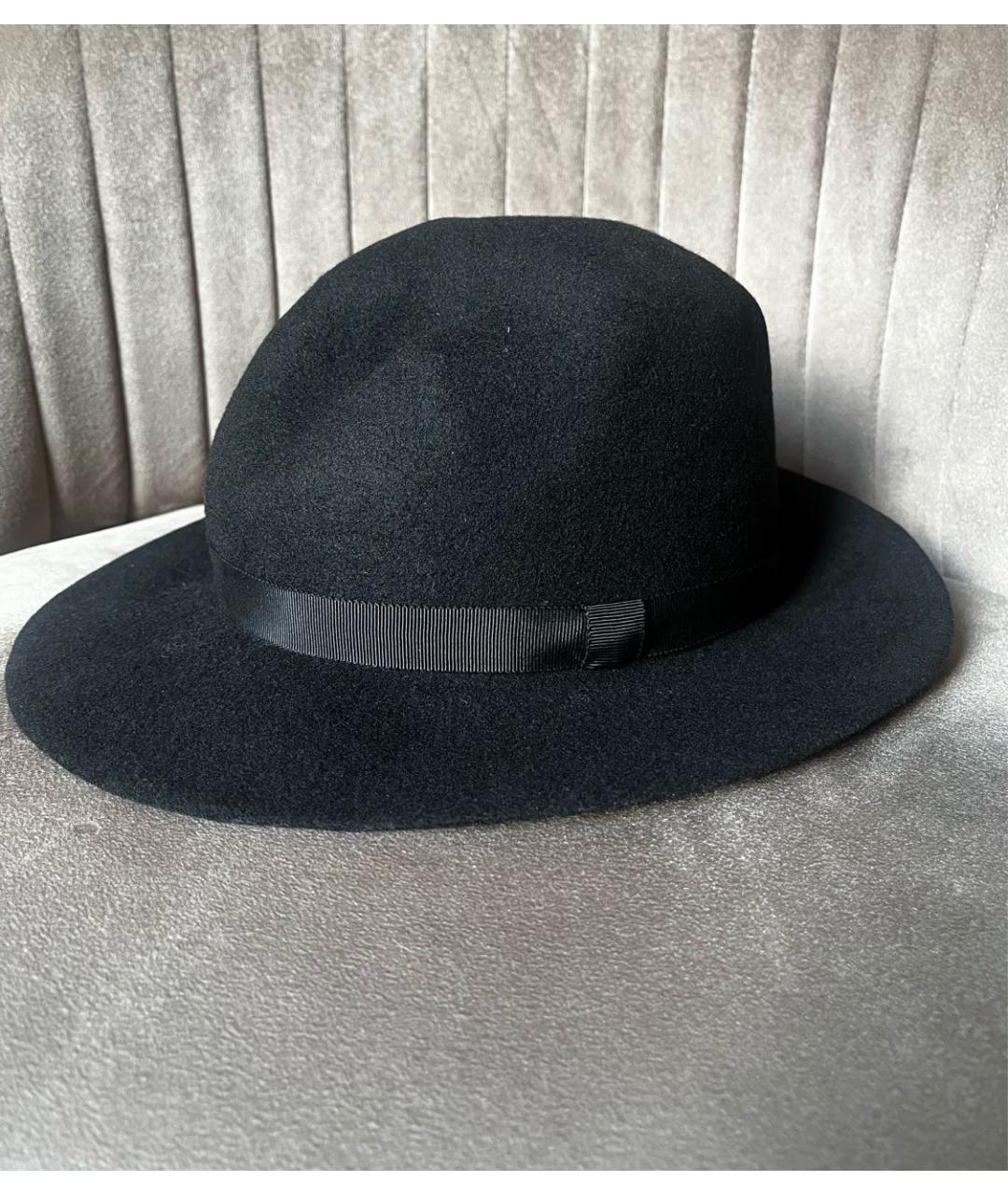 YOHJI YAMAMOTO Черная шерстяная шляпа, фото 4
