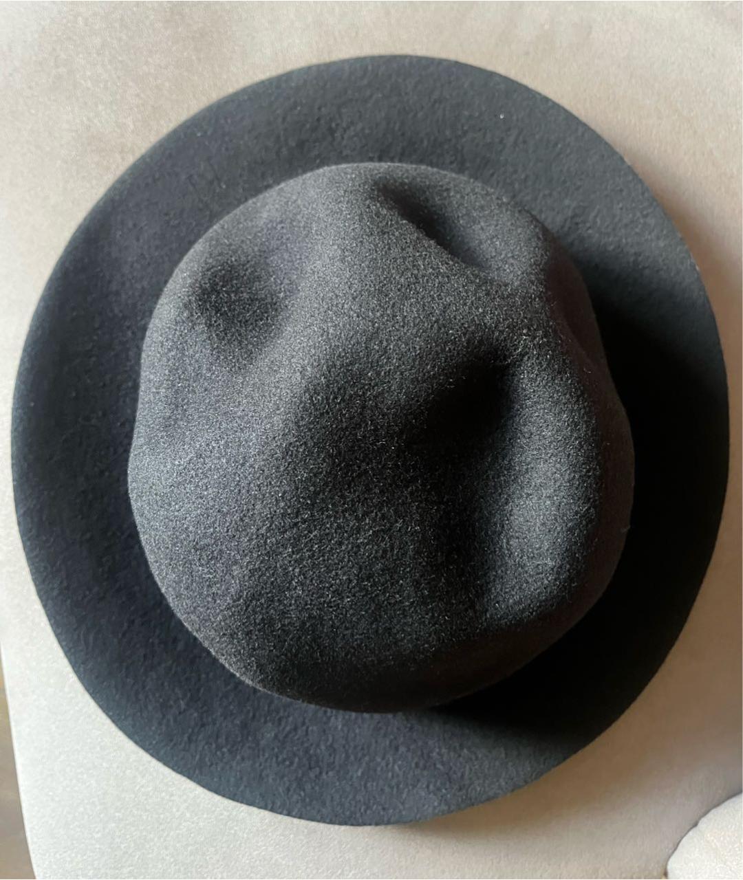 YOHJI YAMAMOTO Черная шерстяная шляпа, фото 5