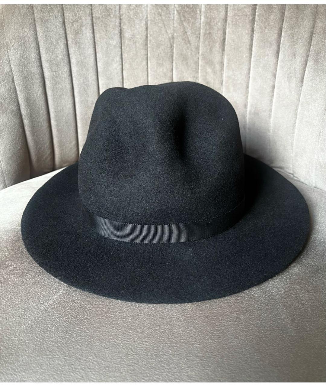 YOHJI YAMAMOTO Черная шерстяная шляпа, фото 3