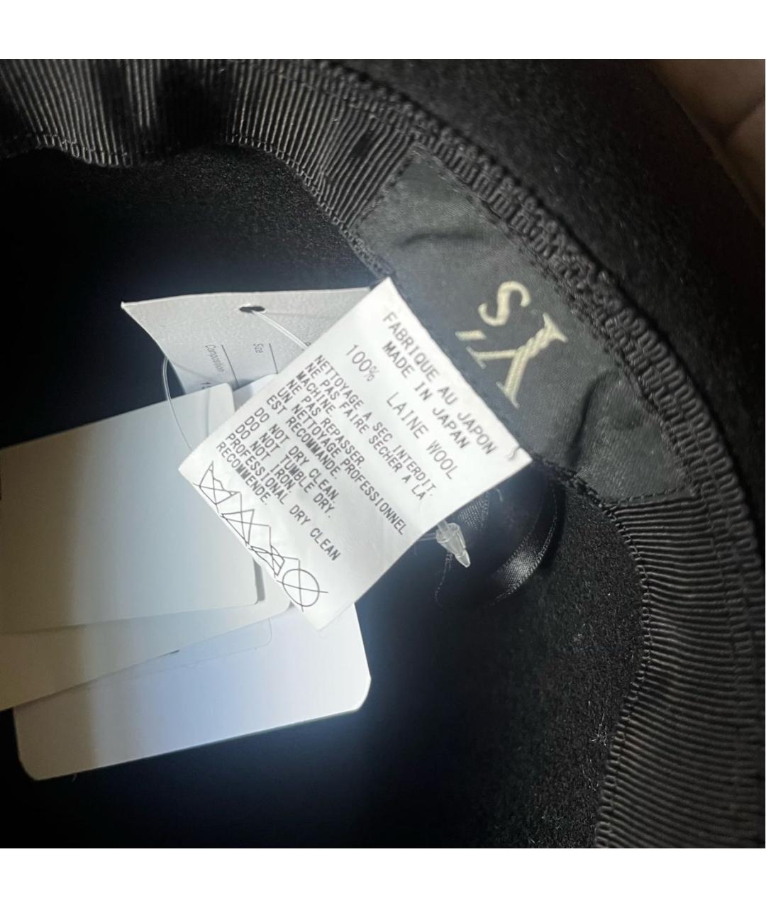YOHJI YAMAMOTO Черная шерстяная шляпа, фото 6
