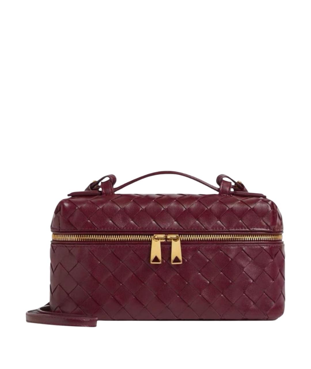 BOTTEGA VENETA Бордовая кожаная сумка через плечо, фото 1