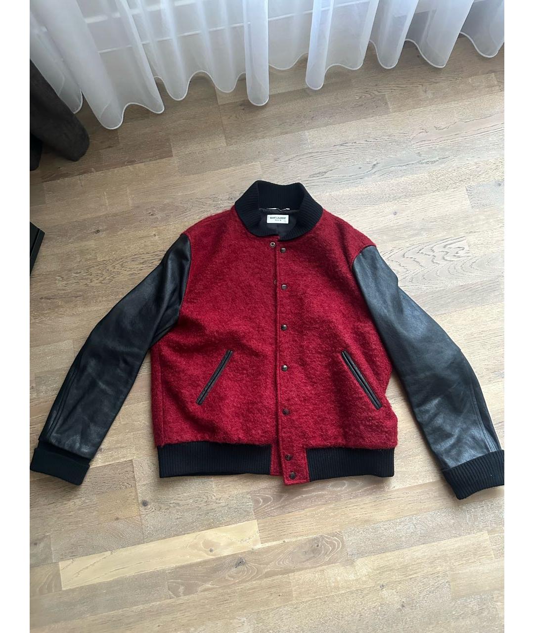 SAINT LAURENT Красная шерстяная куртка, фото 5
