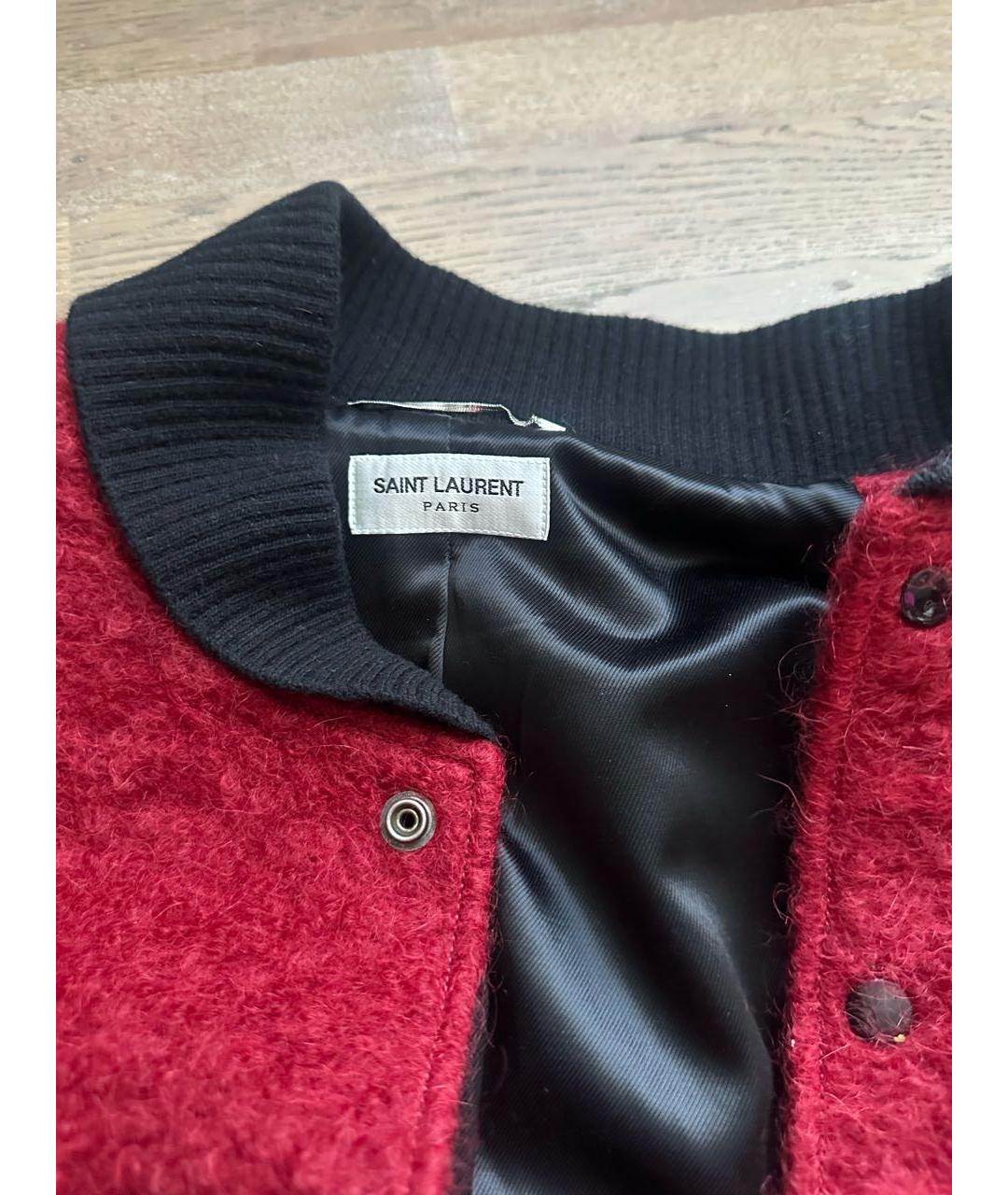 SAINT LAURENT Красная шерстяная куртка, фото 3