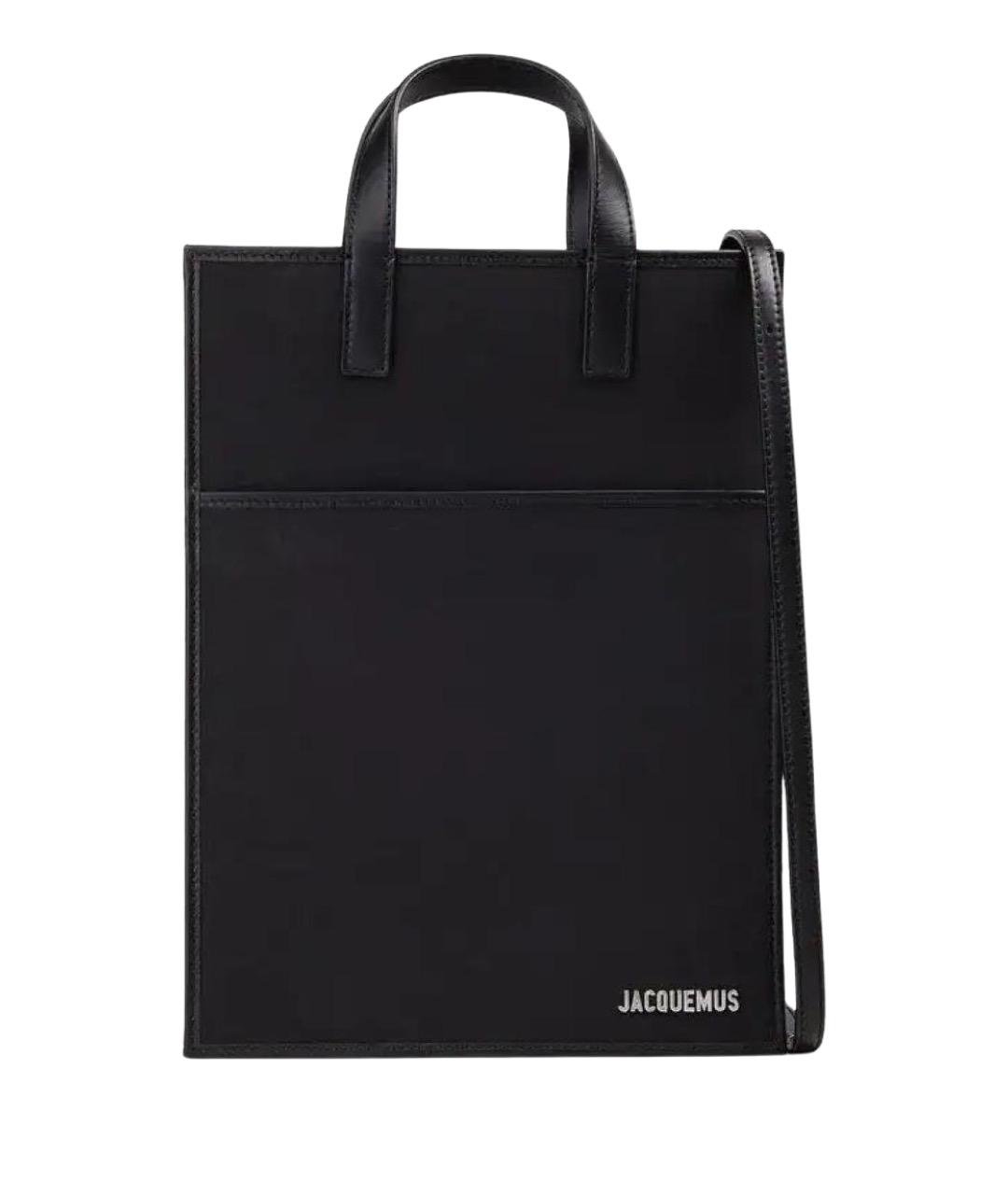 JACQUEMUS Черная тканевая сумка через плечо, фото 1