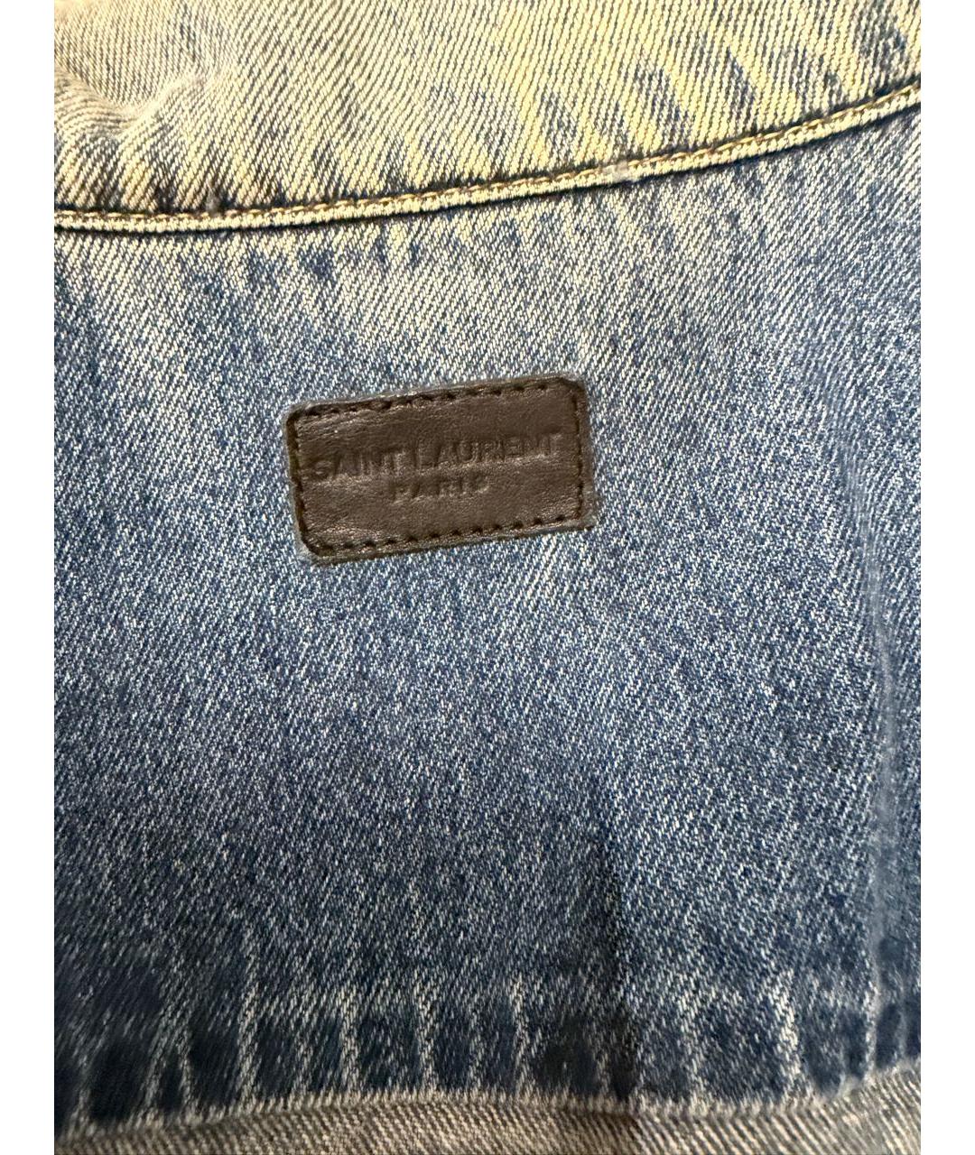 SAINT LAURENT Голубая деним куртка, фото 3