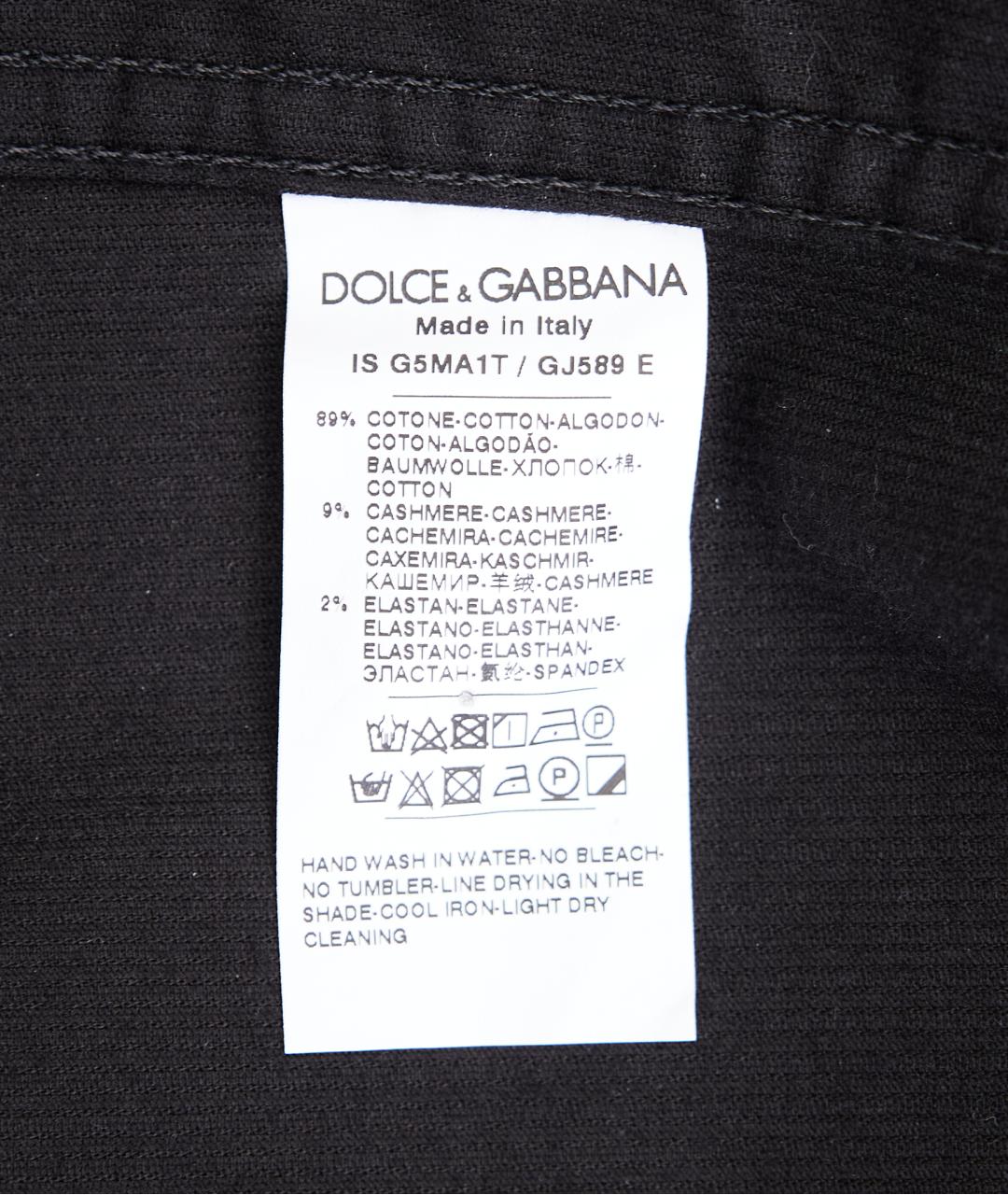 DOLCE&GABBANA Черная хлопковая кэжуал рубашка, фото 6
