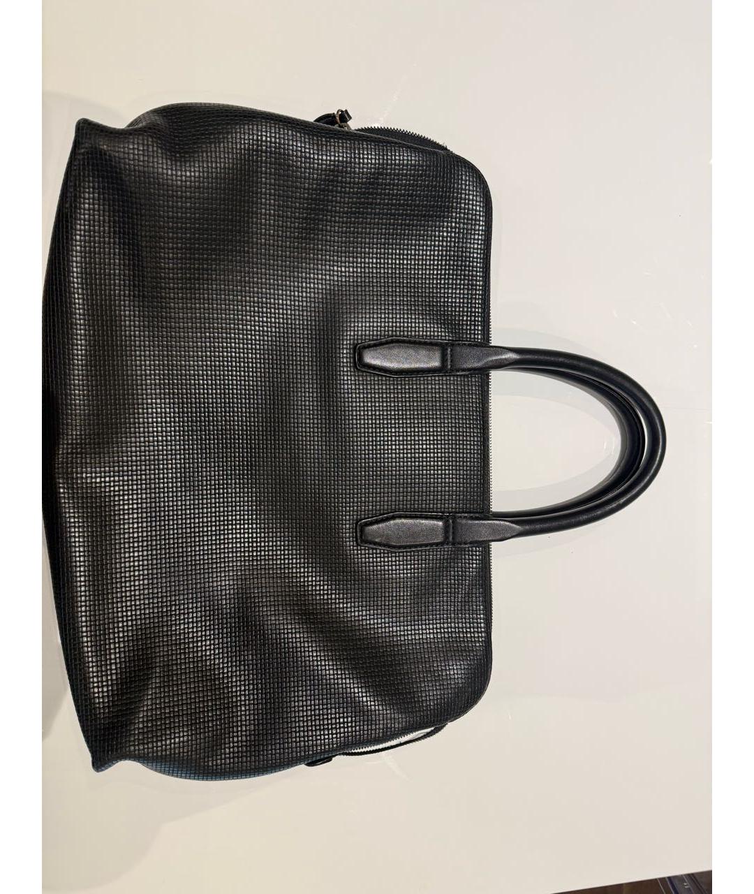 HUGO BOSS Черный кожаный портфель, фото 2