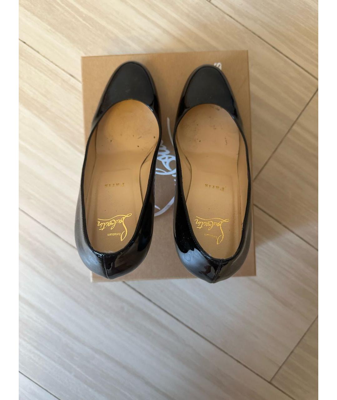 CHRISTIAN LOUBOUTIN Черные туфли из лакированной кожи, фото 3