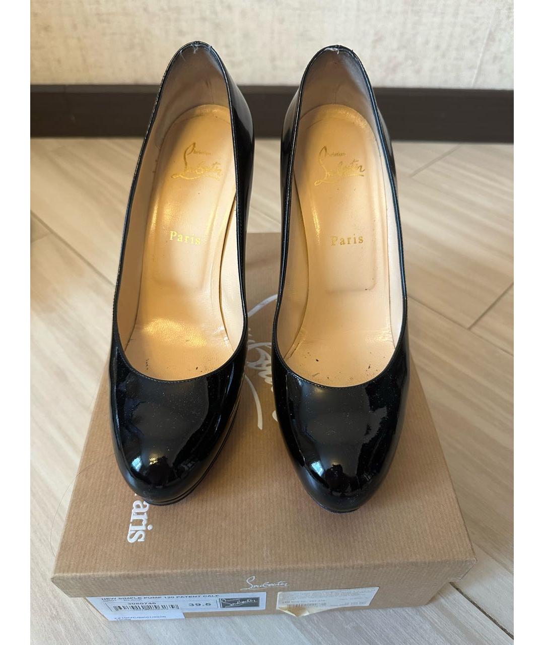 CHRISTIAN LOUBOUTIN Черные туфли из лакированной кожи, фото 2