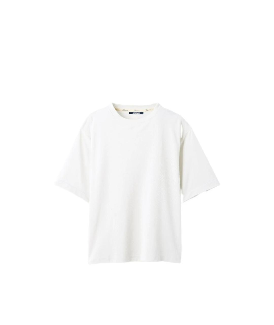 JACQUEMUS Белая хлопковая футболка, фото 1