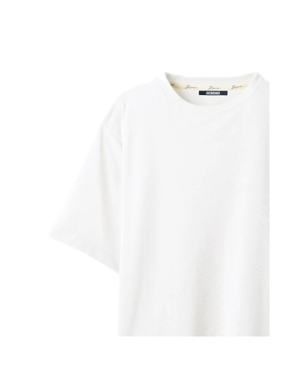 JACQUEMUS Белая хлопковая футболка, фото 2