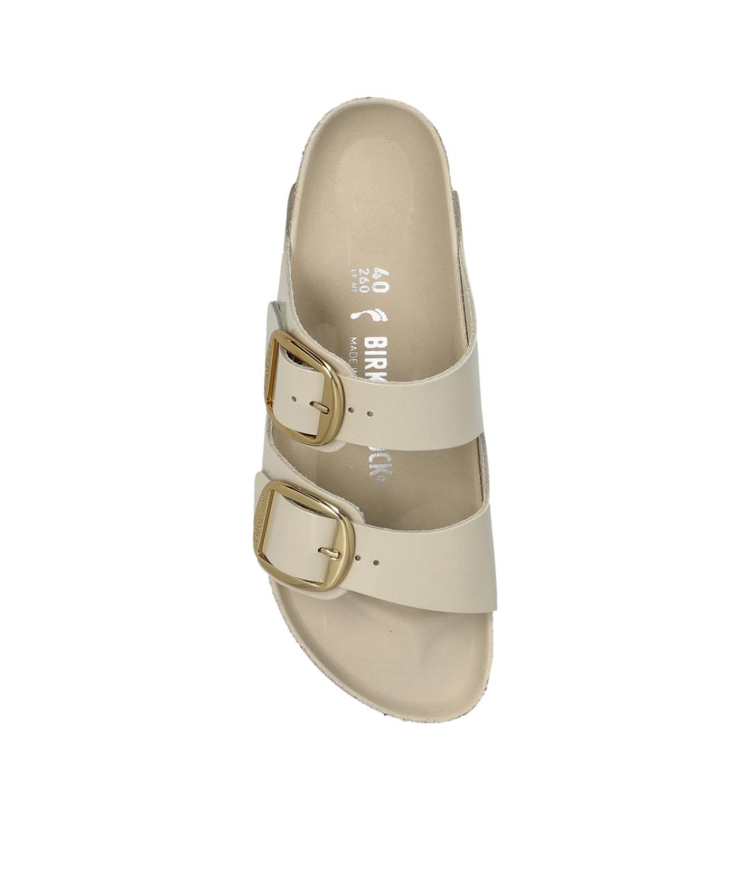 BIRKENSTOCK Белые кожаные сандалии, фото 5