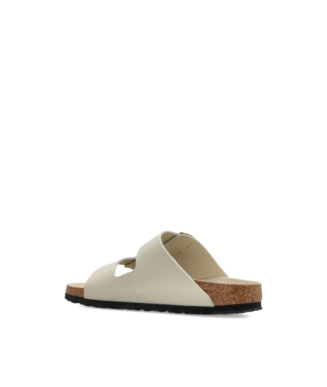 BIRKENSTOCK Белые кожаные сандалии, фото 3