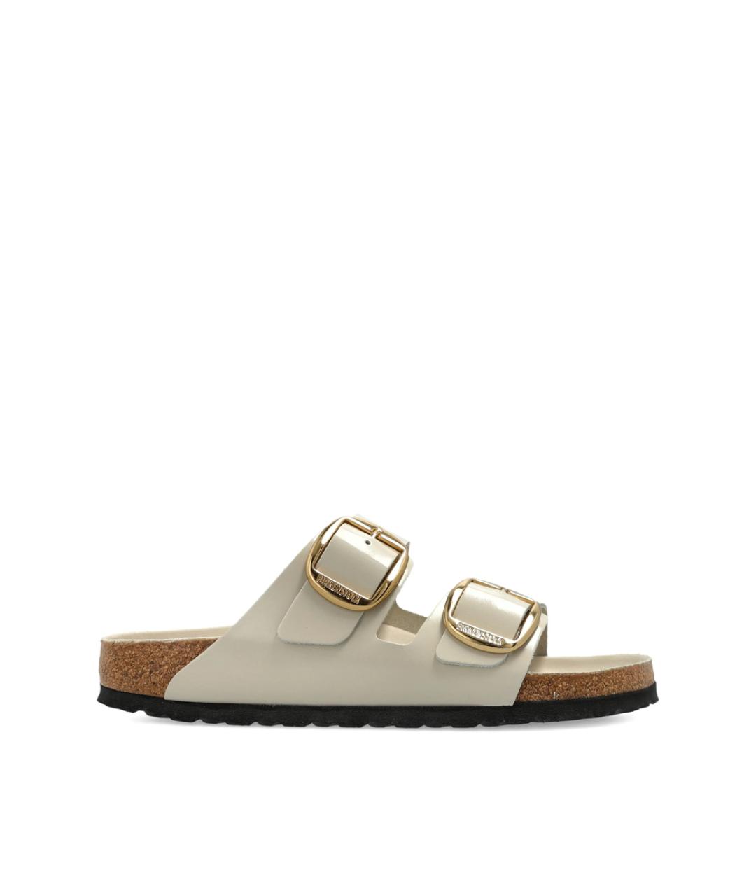 BIRKENSTOCK Белые кожаные сандалии, фото 1