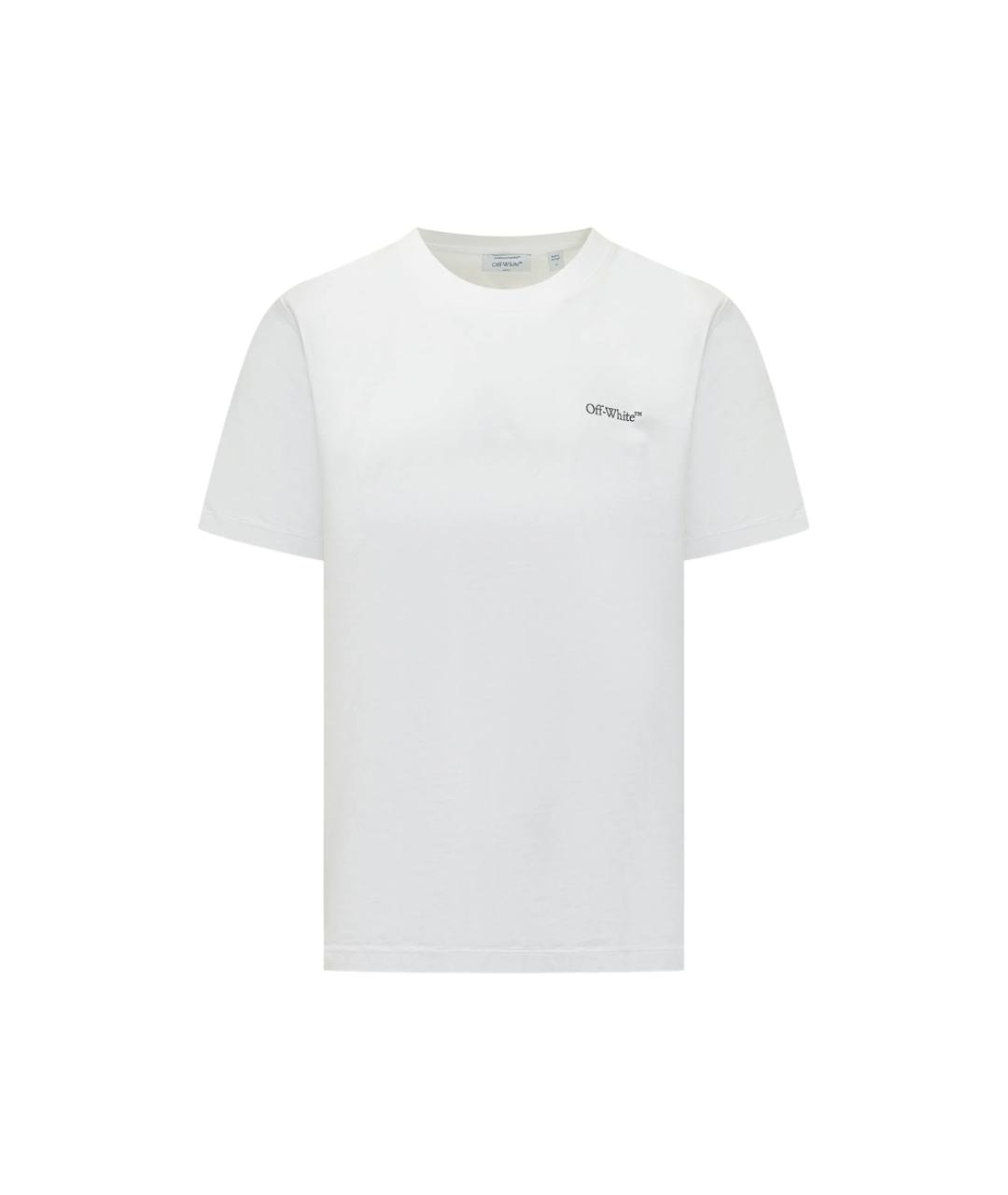 OFF-WHITE Белая хлопковая футболка, фото 1