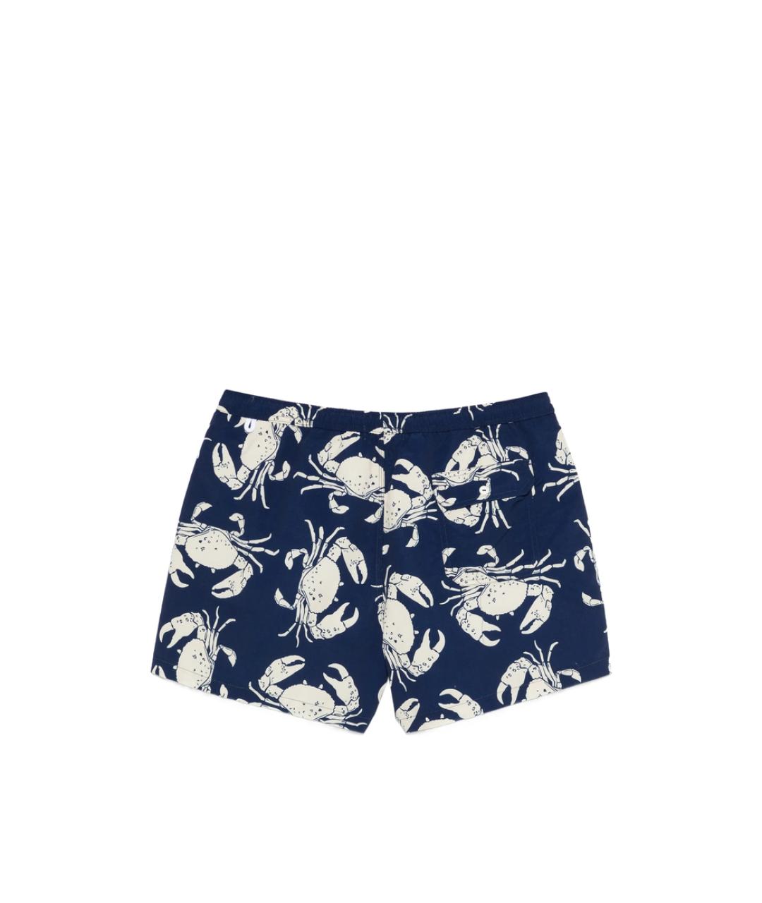 MAISON LABICHE Синие полиэстеровые шорты, фото 3