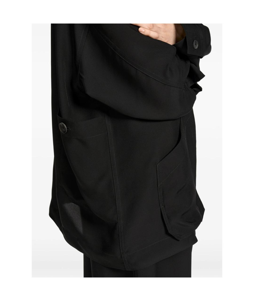 Y-3 Черная вискозная рубашка, фото 4