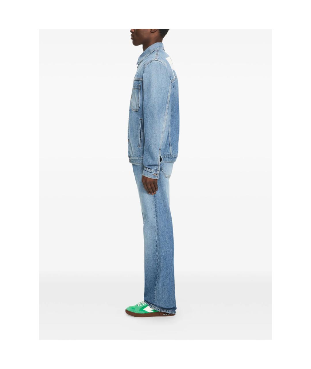 OFF-WHITE Голубая хлопковая куртка, фото 4