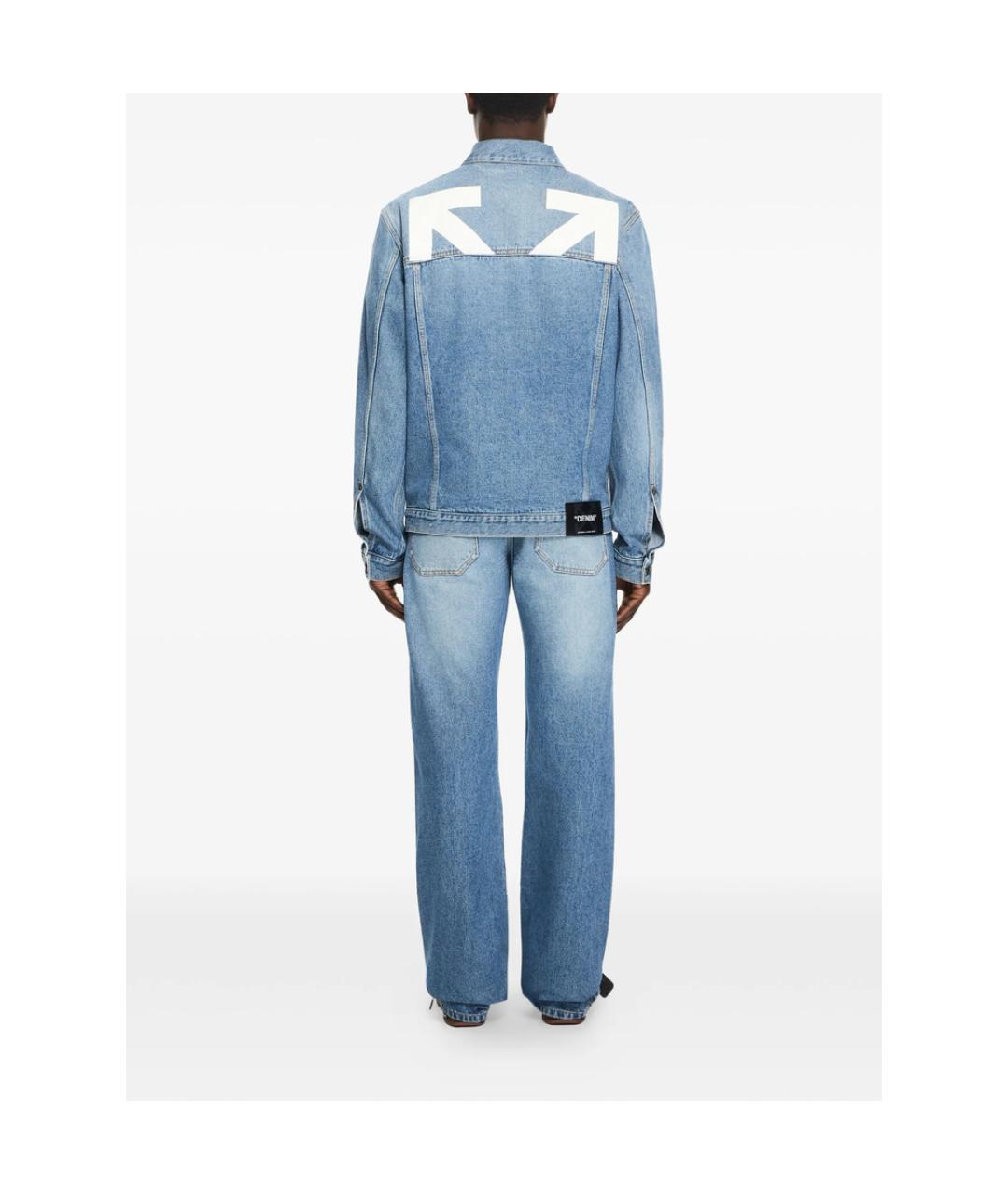 OFF-WHITE Голубая хлопковая куртка, фото 2